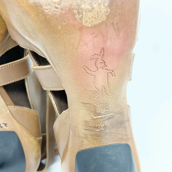 Marni Peep Toe Bootie Stiletto Heel Wrap Buckle - Picture 9 of 10